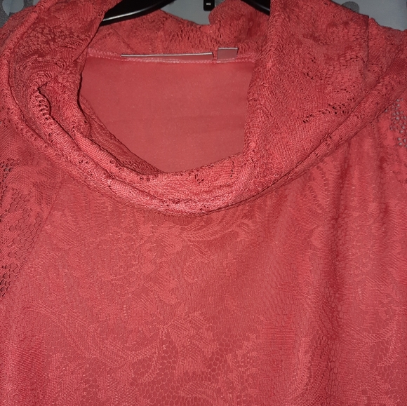 Simonton Ruched Lace Top M - Picture 5 of 9